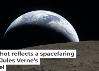 The ‘Earthset’ photo from the Artemis II crew’s lunar flyby in April 2026. NASA